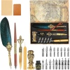 Victop Set de Calligraphie Vintage, Stylo Dip à Plume Plume avec, Plume d'oie